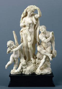 Balthasar Permoser (1651-1732), Herkules und Omphale, nach 1690. Staatliche Museen zu Berlin, Kunstgewerbemuseum. Foto: Hans-Werner Pape